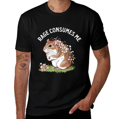 Hamster Rage Consumes Me Colorful Design  Fade-proof Color T-Shirt
