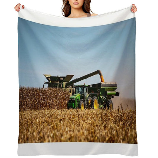 Corn Harvest Anti-pilling Throw Blanket