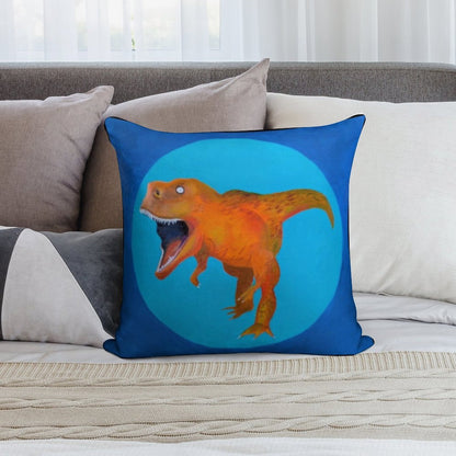 T-Rex Square Soft Luxury Feel Throw Pillow