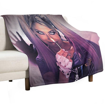 Flaming Pink Vignette Gift-ready Throw Blanket