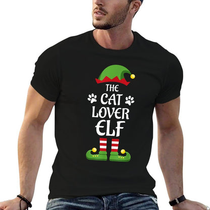 Cat Lover Elf Family Matching Group Christmas  Slim-fit Cut T-Shirt