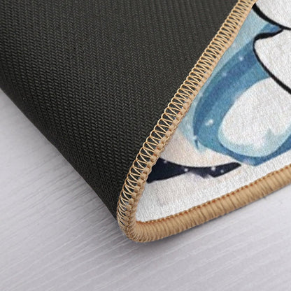 FROSTY THE SNOWMAN UNDER SNOWFLAKE Durable Bath Mat