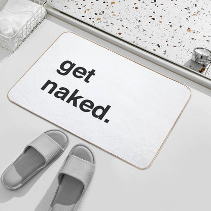 Get Naked - Black And White  Dirt-Trapping Bath Mat