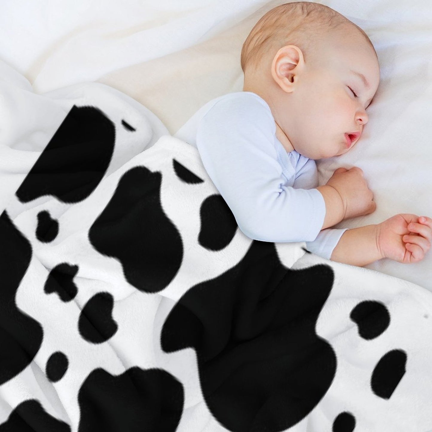 Cow Print Pattern Eco-conscious Throw Blanket