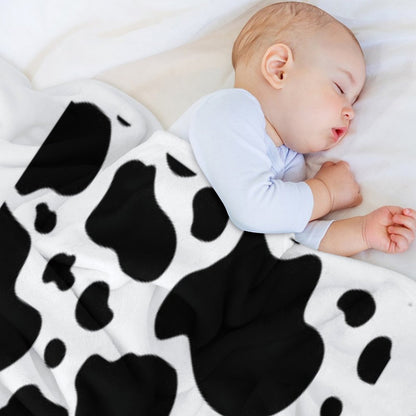 Cow Print Pattern Eco-conscious Throw Blanket