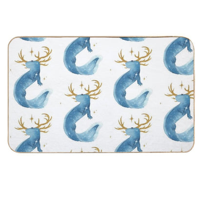 Horned Galaxy Golden Axolotl  Dirt-Trapping Bath Mat