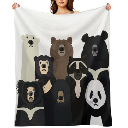 Bears of The World Lightweight Throw Blanket