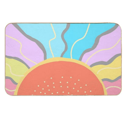 Pastel Sunrise Art  High-Traffic Bath Mat
