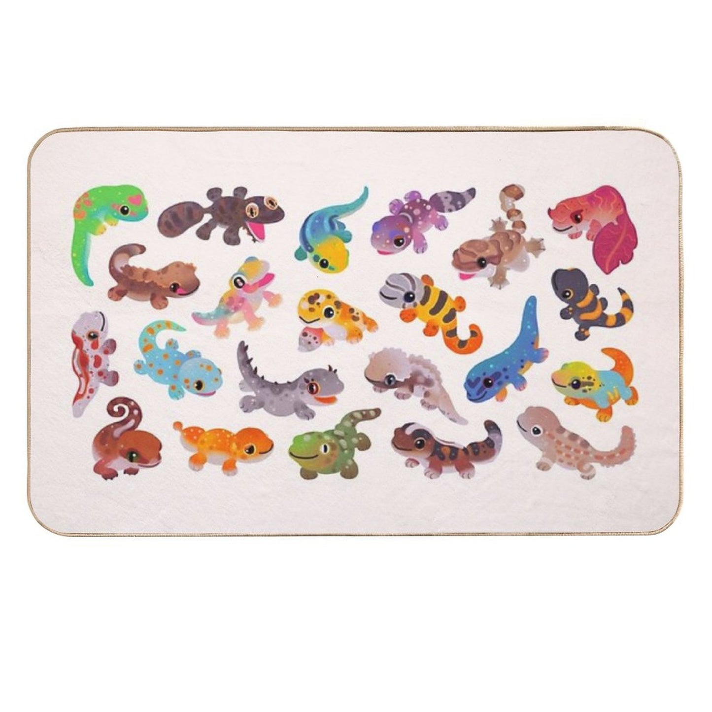 Gecko - Bright  Repositionable Bath Mat