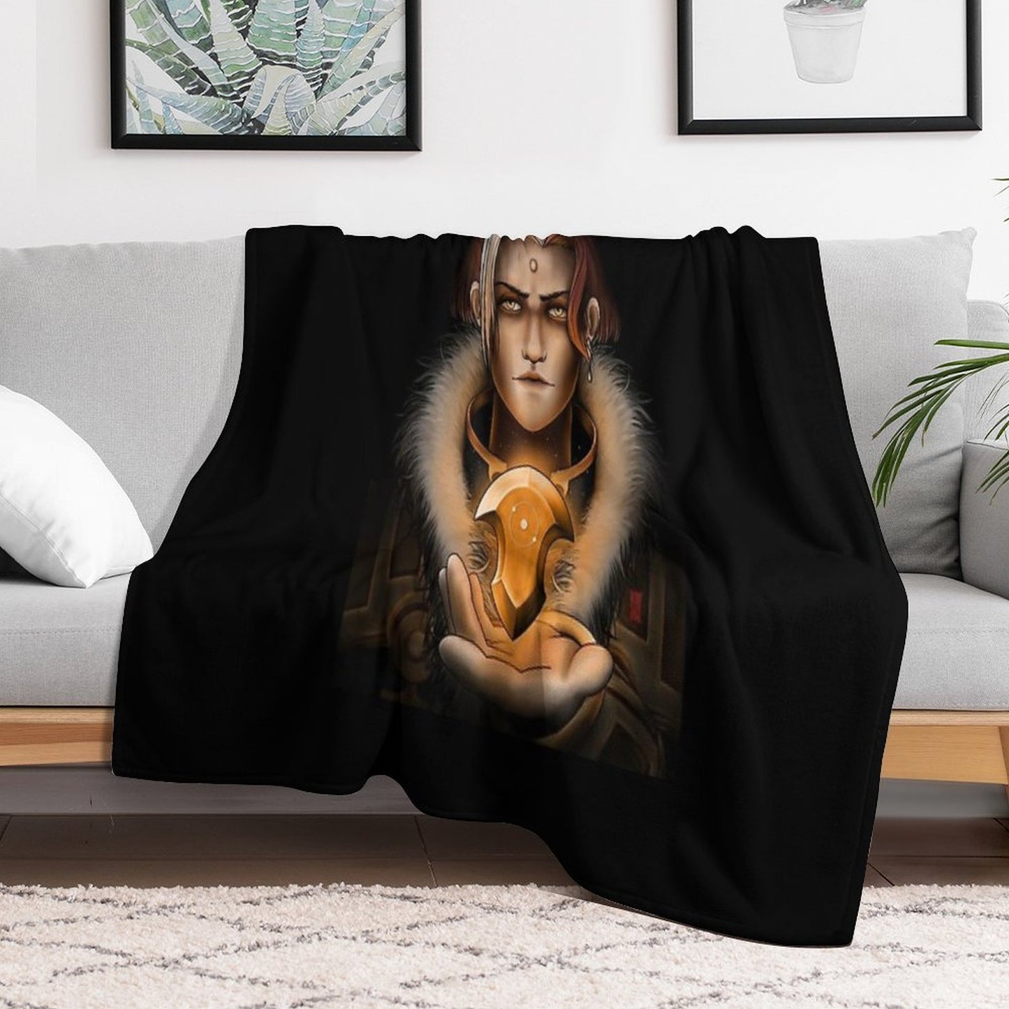 Emet-Selch And Azem's Crystal Premium Throw Blanket