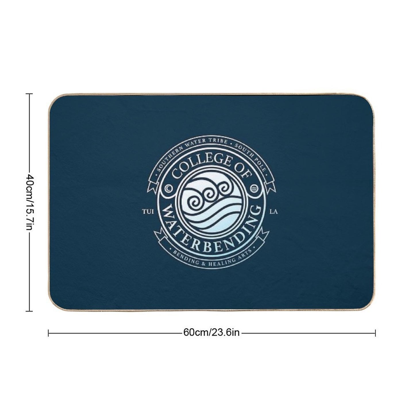 ATLA College of Waterbending Avatar Inspired-Design  Repositionable Bath Mat