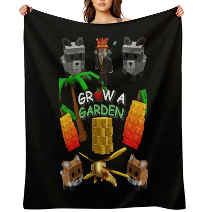 Grow A Garden Game Merch Plush Throw Blanket