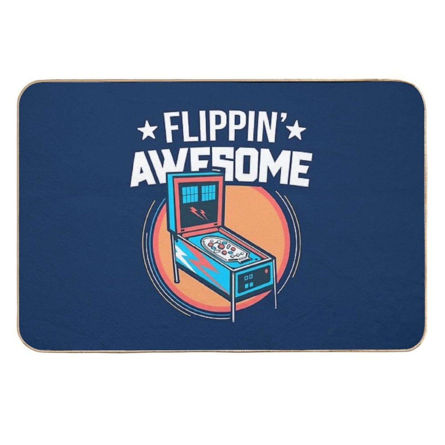 Pinball Shirt For Men Flippin' Awesome Flipping Arcade Gift Durable Bath Mat