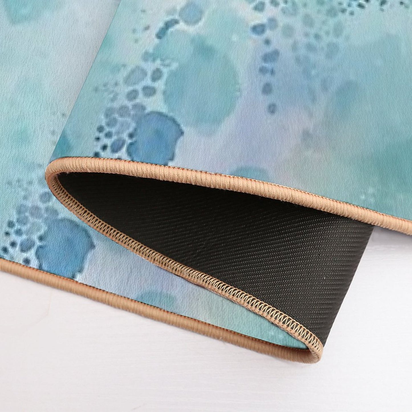 Ocean Abstract Aqua  Rapid-Drying Bath Mat