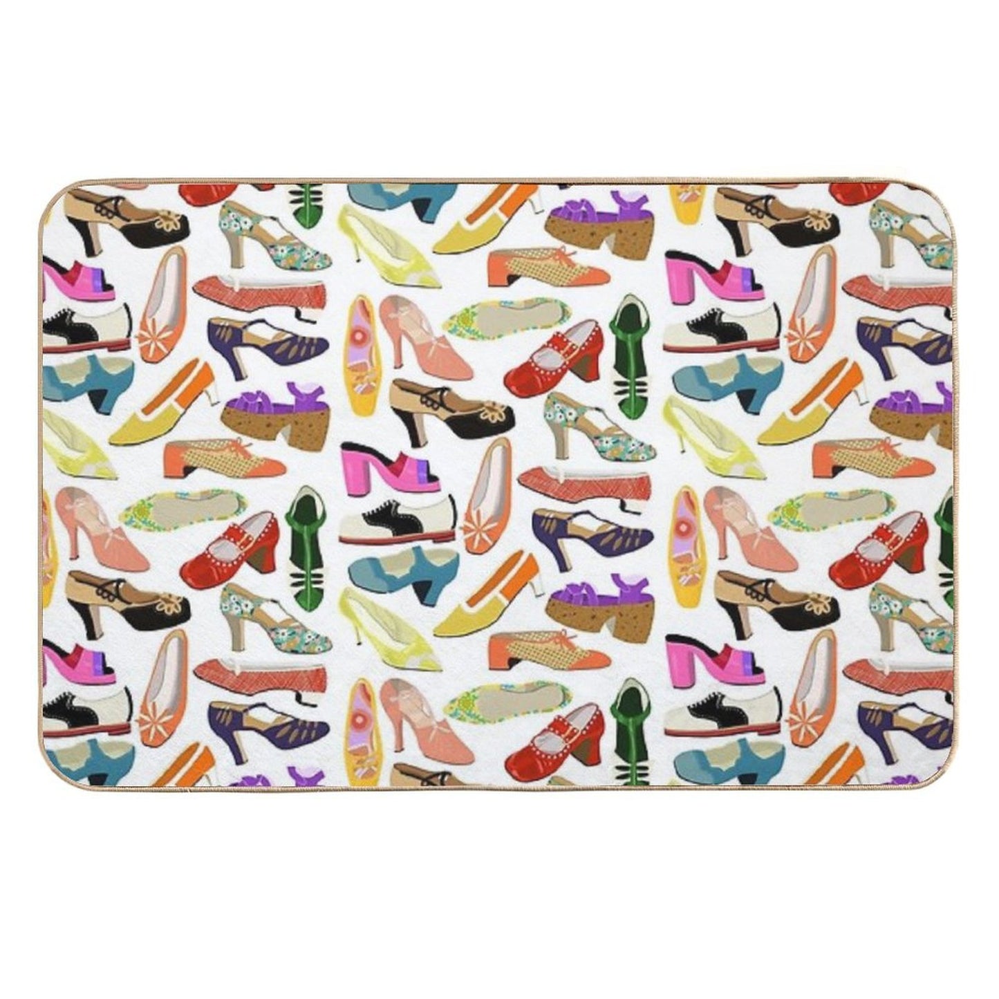 Vintage Shoe Collection  Easy Maintenance Bath Mat