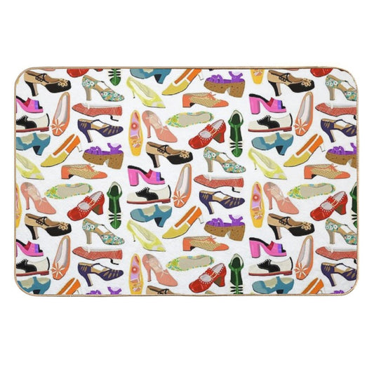 Vintage Shoe Collection  Easy Maintenance Bath Mat