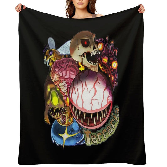 Gifts For Men Terraria Game Boss For Fans Rush Halloween Wrinkle-free Throw Blanket