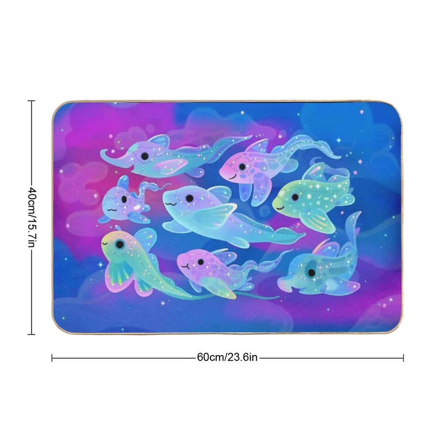 Chimaera (Ghost Sharks)  Dirt-Trapping Bath Mat