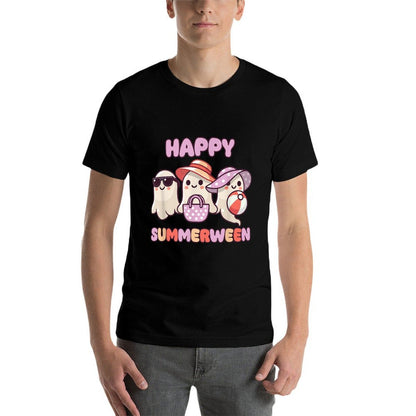Happy Summerween Summer Halloween Ghost  Stretchy T-Shirt