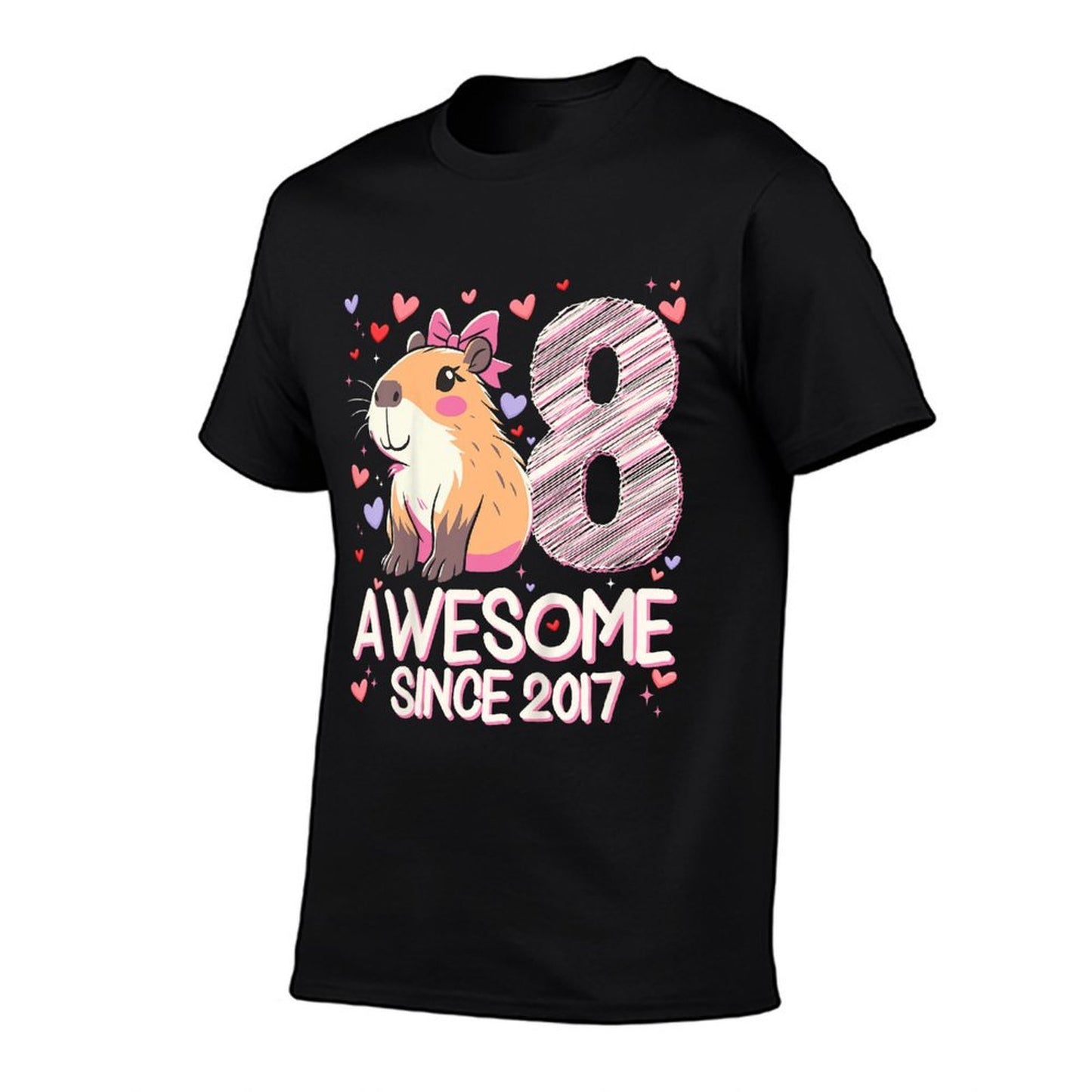 Kids 8 Years Old Capybara Gifts For Girls 8th Birthday Party  Quick-drying T-Shirt