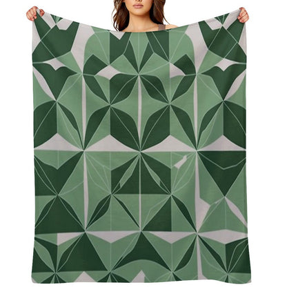 Minimalist Geometric Patterns Eco-conscious Throw Blanket