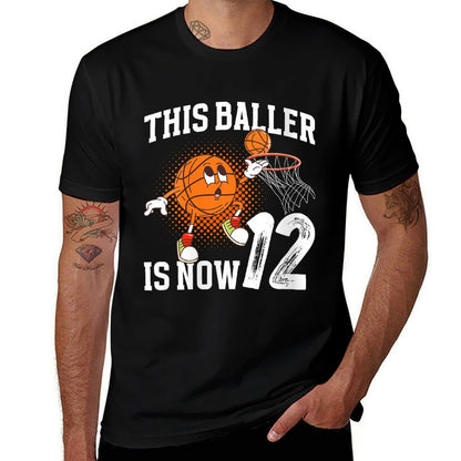 Womens 12th Basketball Birthday Twelve Year Old Basketball Player  Eco-friendly Material T-Shirt