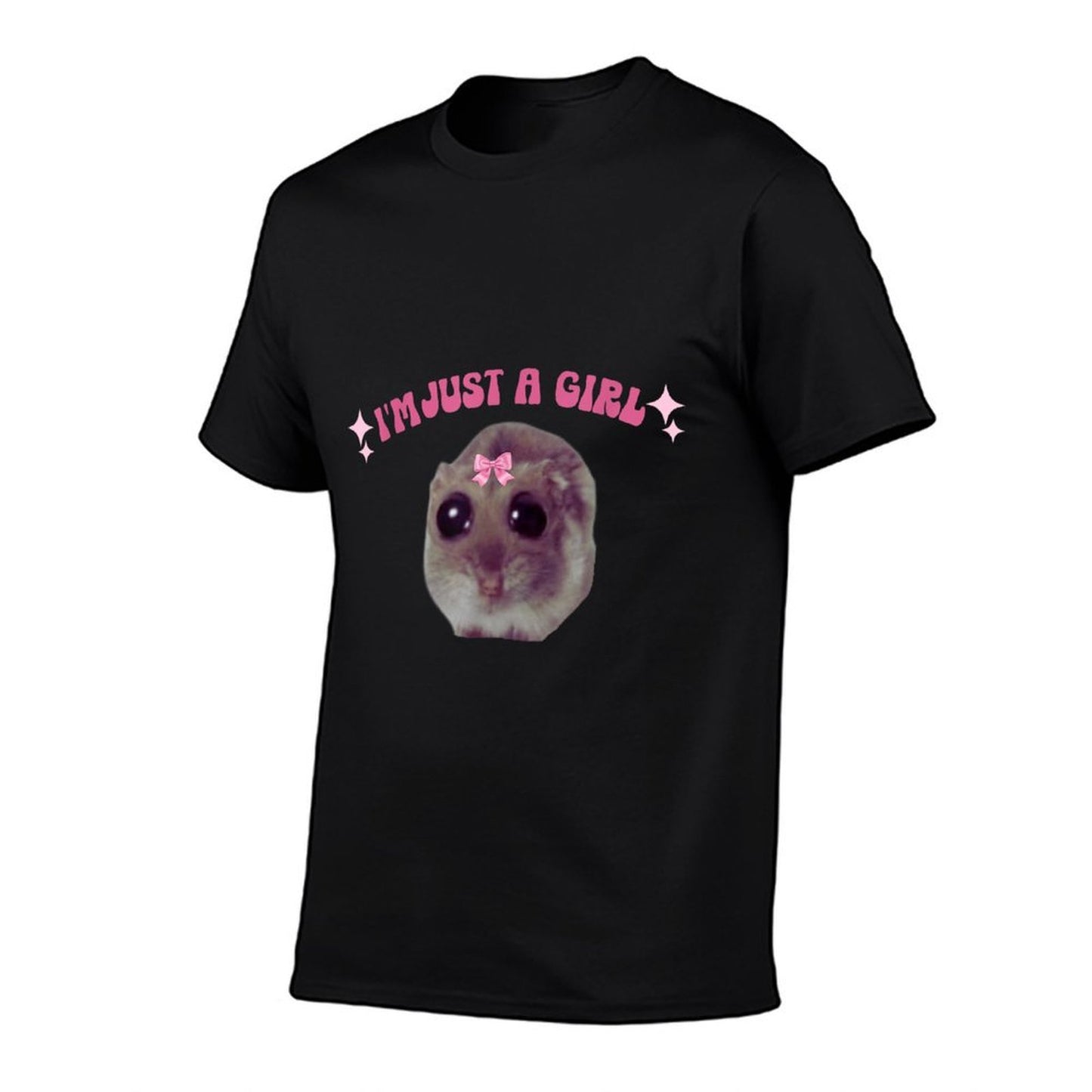 I'm Just A Girl Sad Hamster Meme  Oversized Silhouette T-Shirt