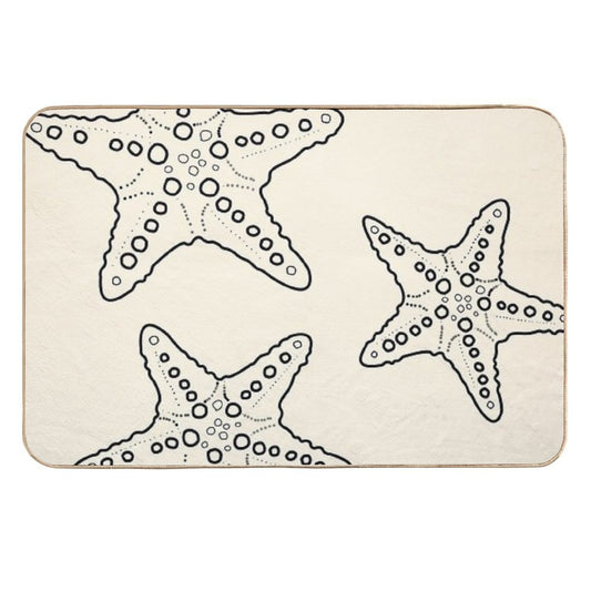 Starfish Bunch Blacksand  Dirt-Trapping Bath Mat