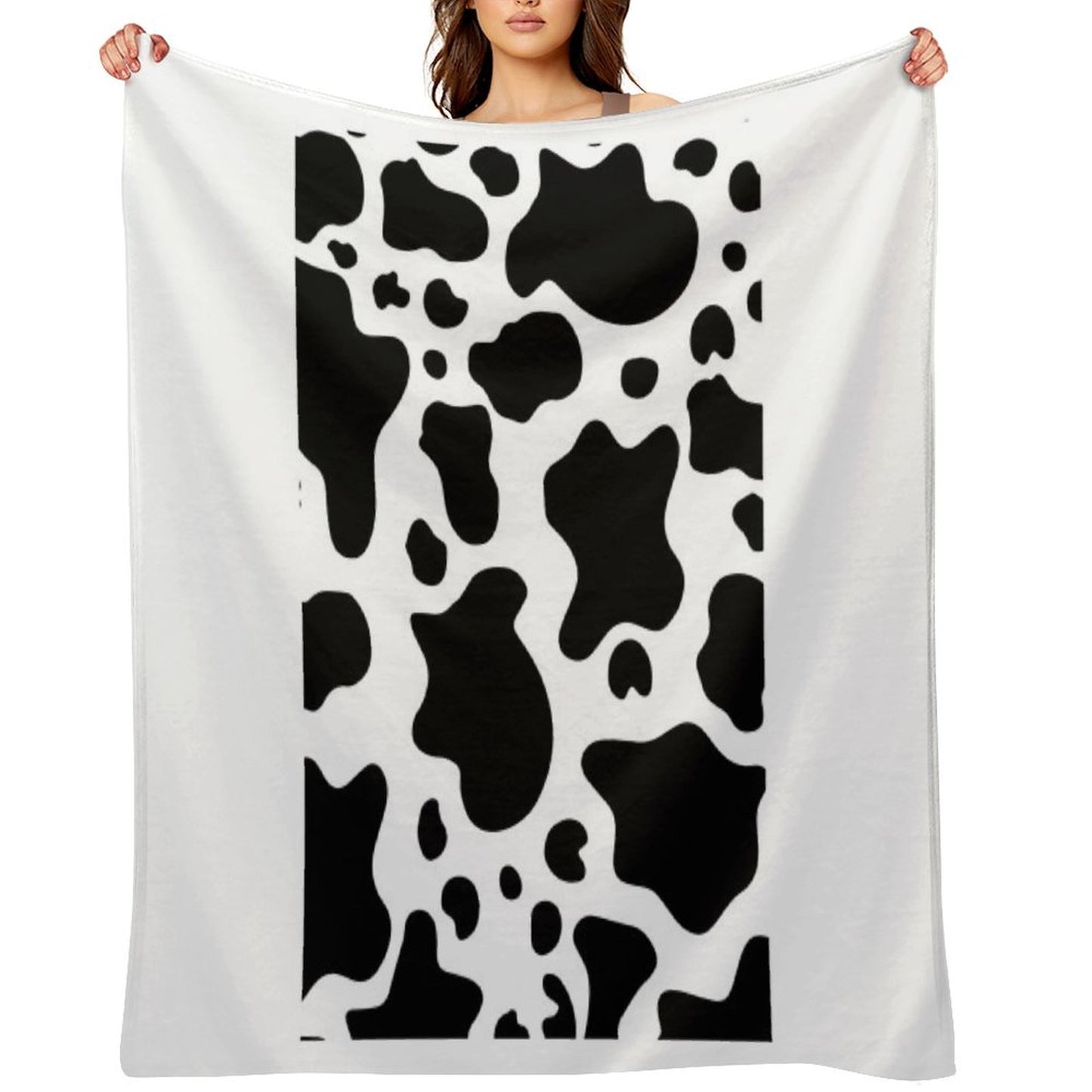 Cow Print Pattern Eco-conscious Throw Blanket