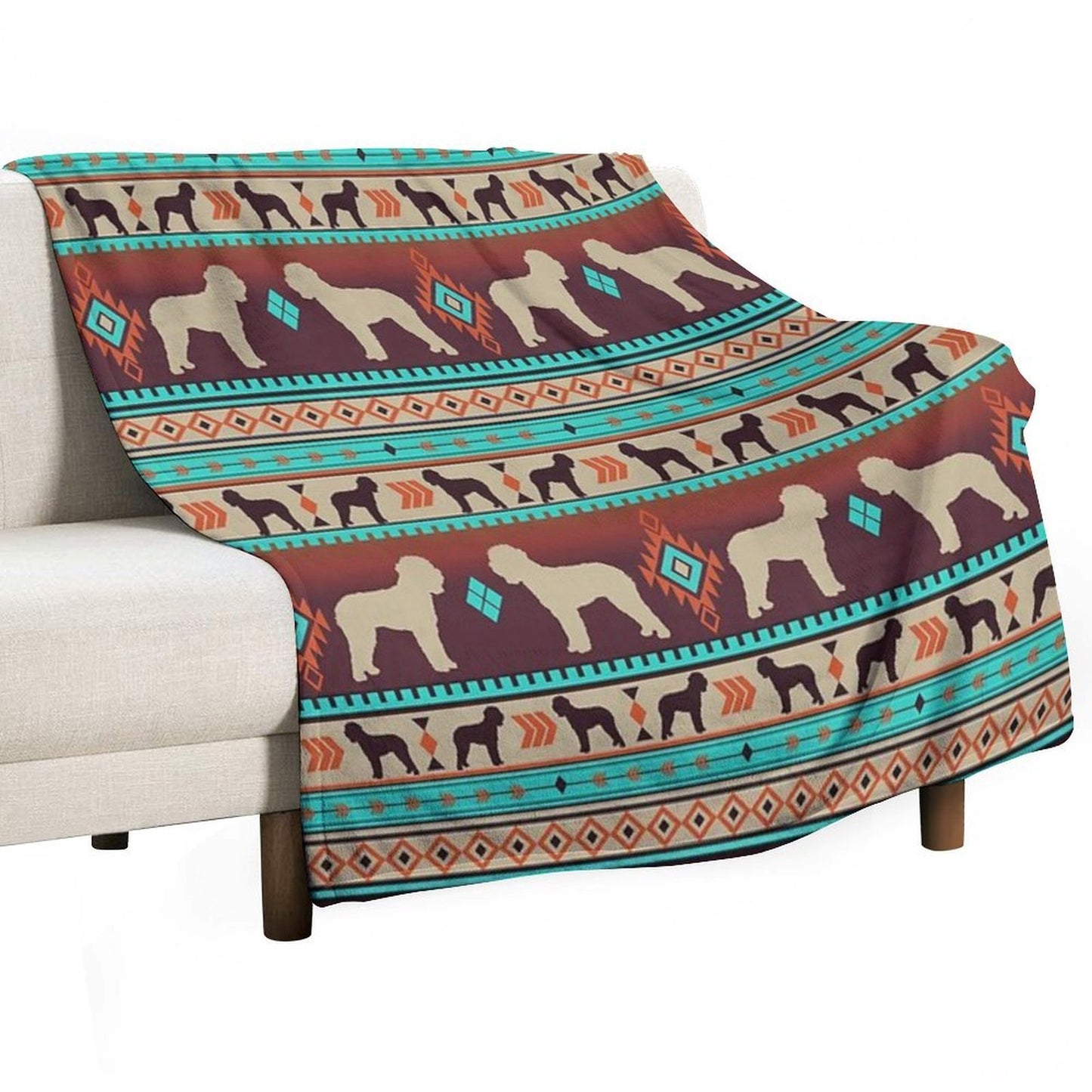 Boho Dogs  Lagotto Romagnolo Sunset Velvety-soft Throw Blanket