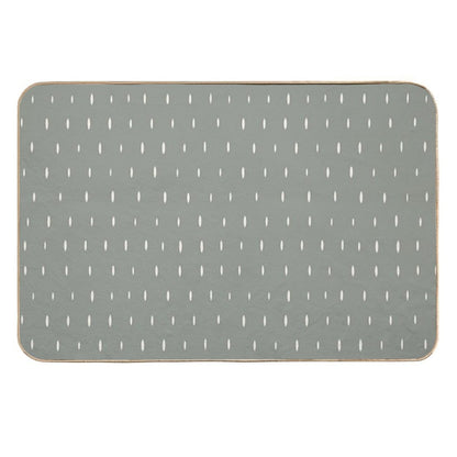 Little Lines Green  Fade-Resistant Bath Mat