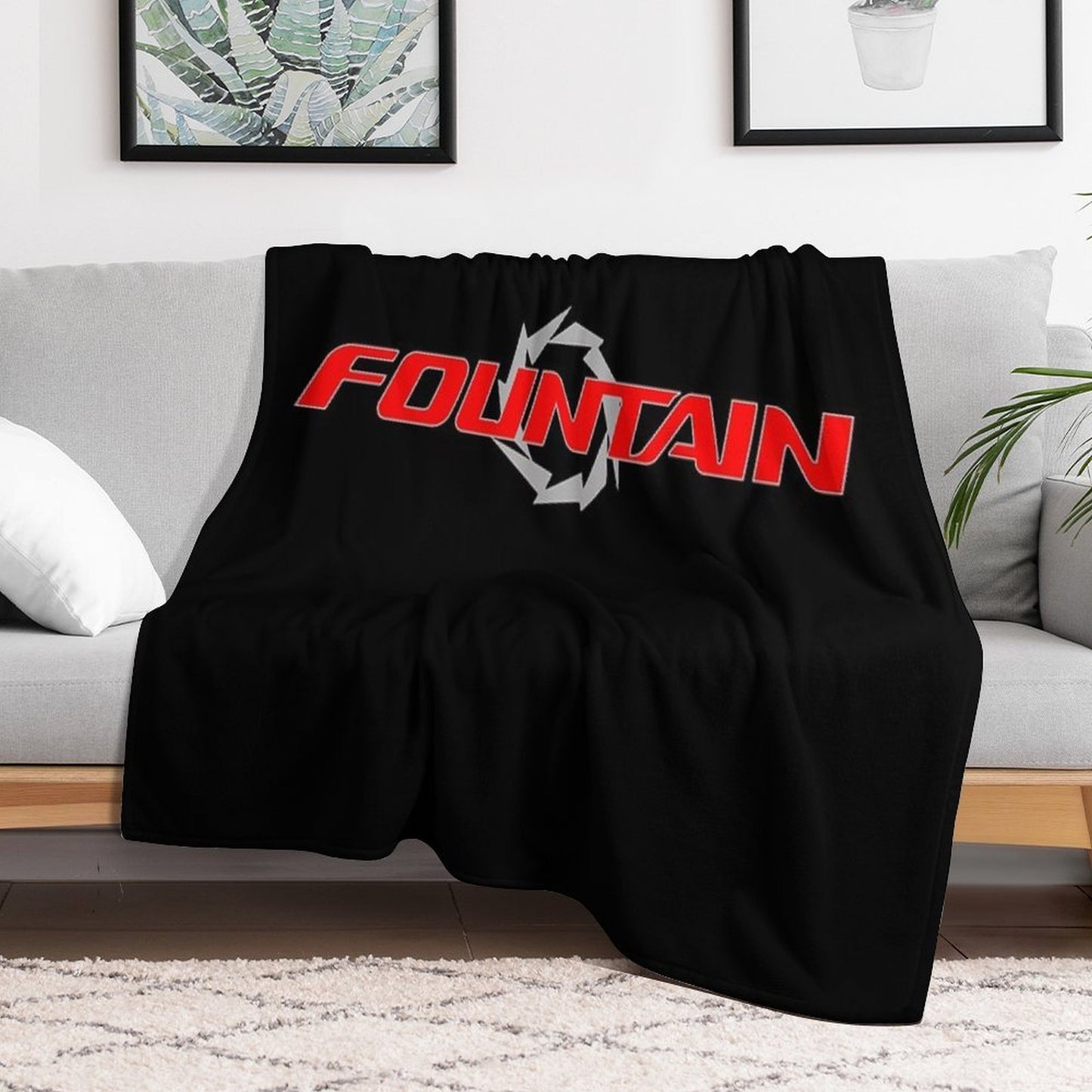 Fountain Powerboats Boat Machine-washable Throw Blanket