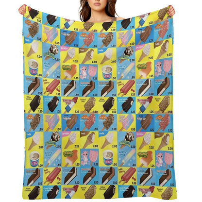 Ice Cream Truck Menu Comfort Throw Blanket