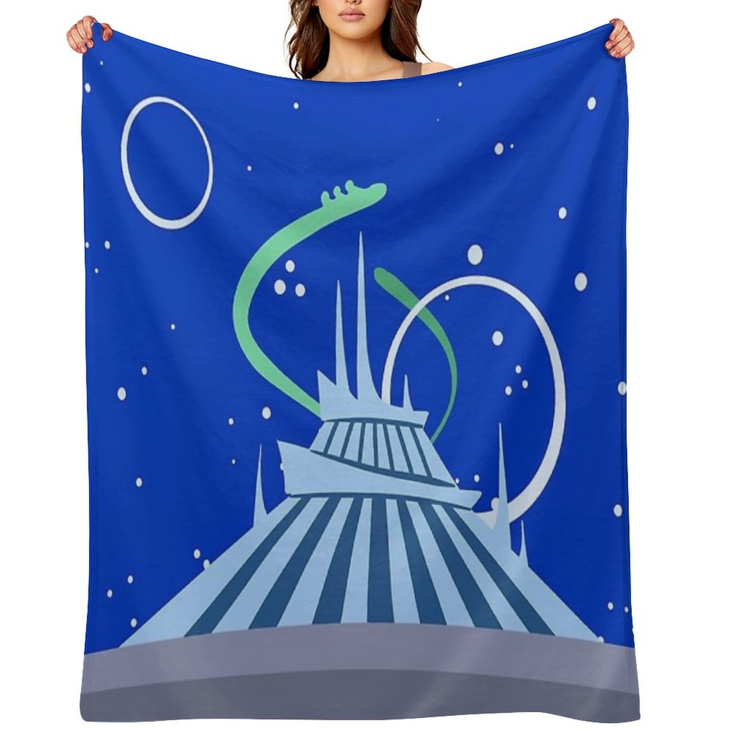 Space Mountain Wrinkle-free Throw Blanket