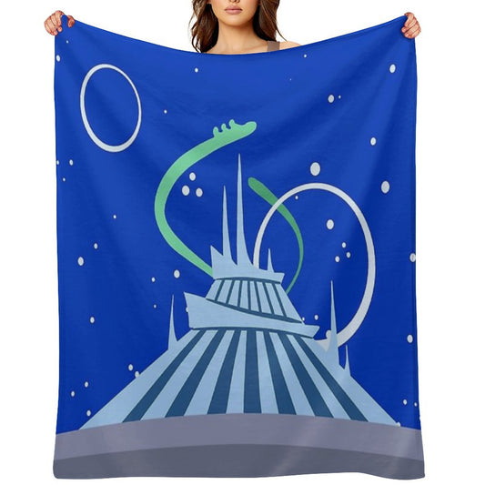 Space Mountain Wrinkle-free Throw Blanket