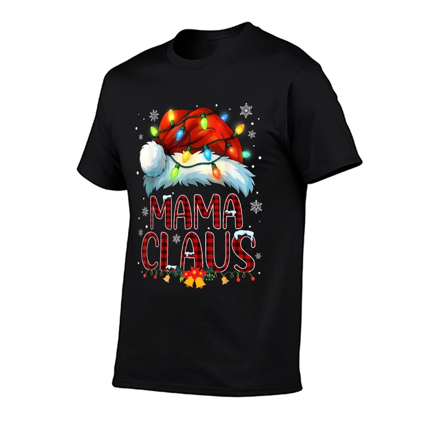 Christmas Hat Lights Pajama Mama Claus Family Matching  Classic T-Shirt