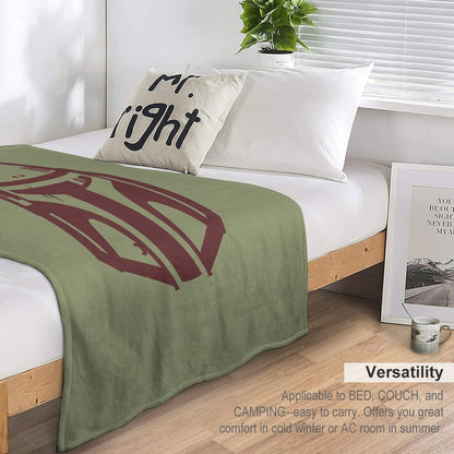 Boba Fett Helmet Minimal Wrinkle-free Throw Blanket