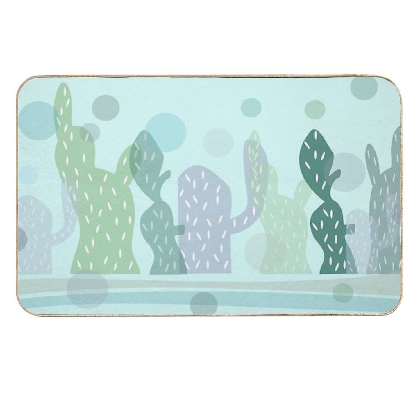 Cactus  Dirt-Trapping Bath Mat