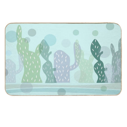 Cactus  Dirt-Trapping Bath Mat