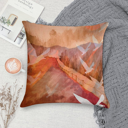 Gulls Overflying Downland Soft Skin-Friendly Throw Pillow