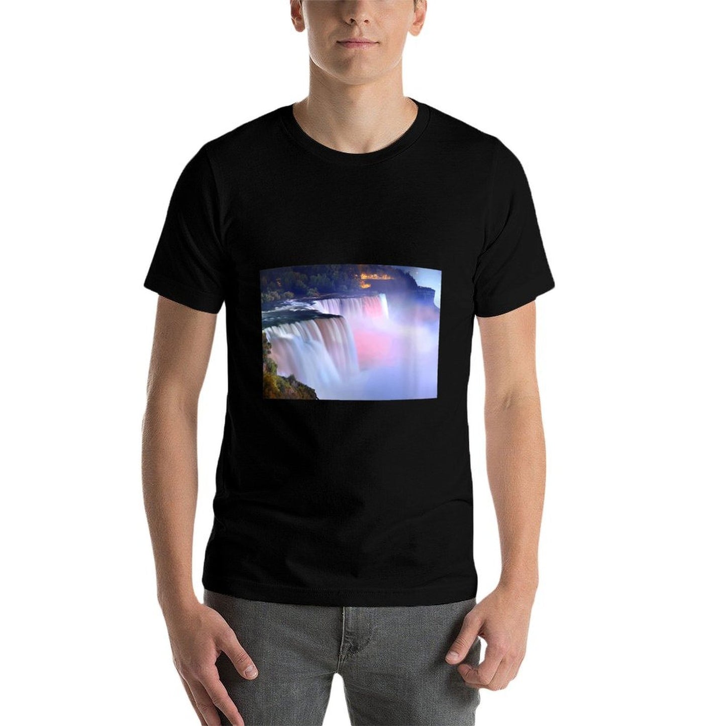 Womens Niagara Falls Evening Twilight Colors  Versatile T-Shirt