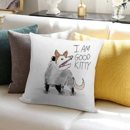 I AM GOOD KITTY Design Soft Gift Ready Throw Pillow
