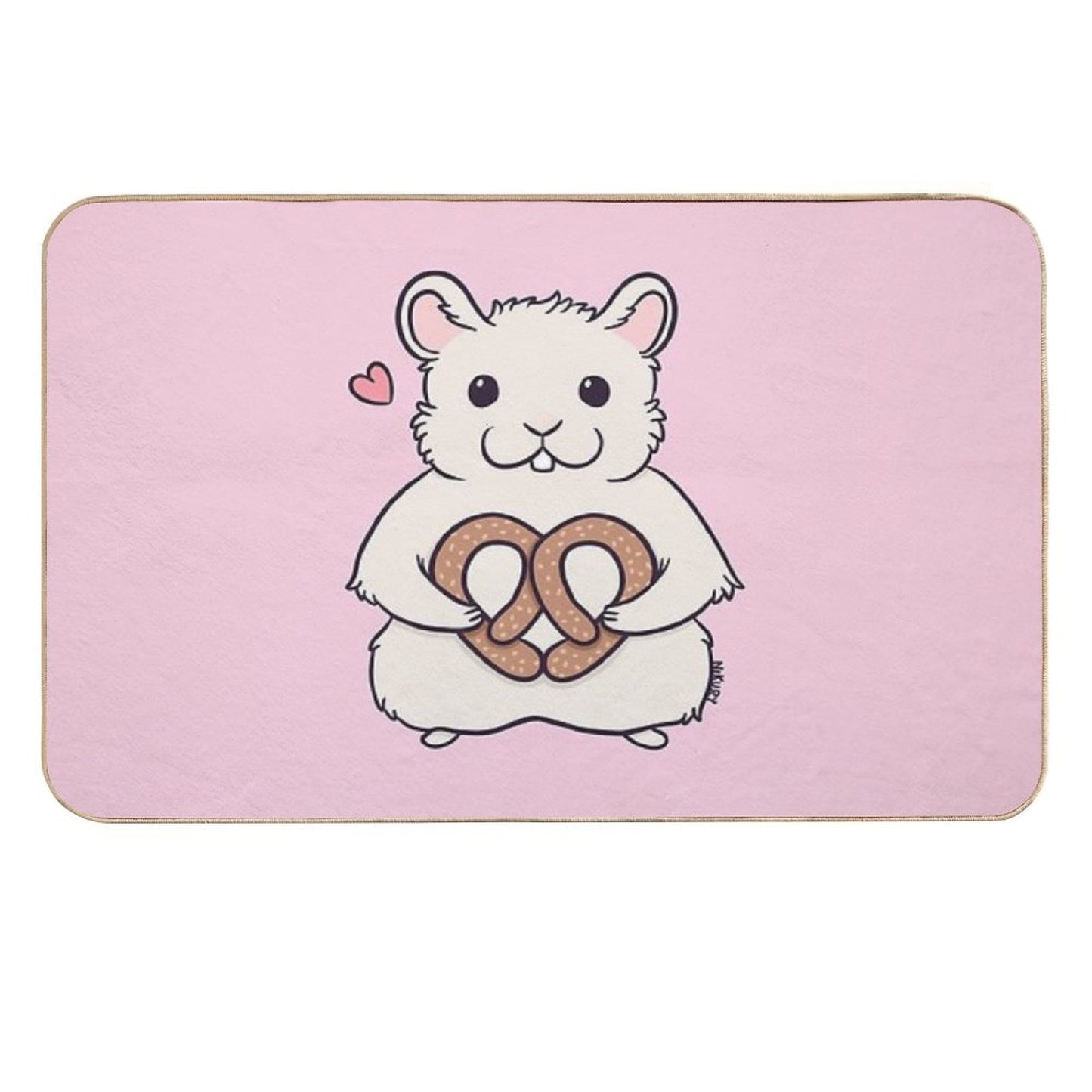 I Love You More Than This Hamster Loves Pretzels  Nikury  Pet-Safe Bath Mat
