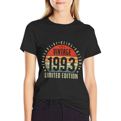 Vintage 1993 Limited Edition 30 Year Old 30th Birthday  Rolled Sleeves T-Shirt