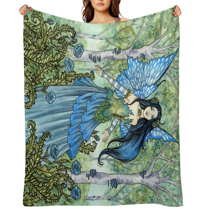The Blue Wood Anti-pilling Throw Blanket