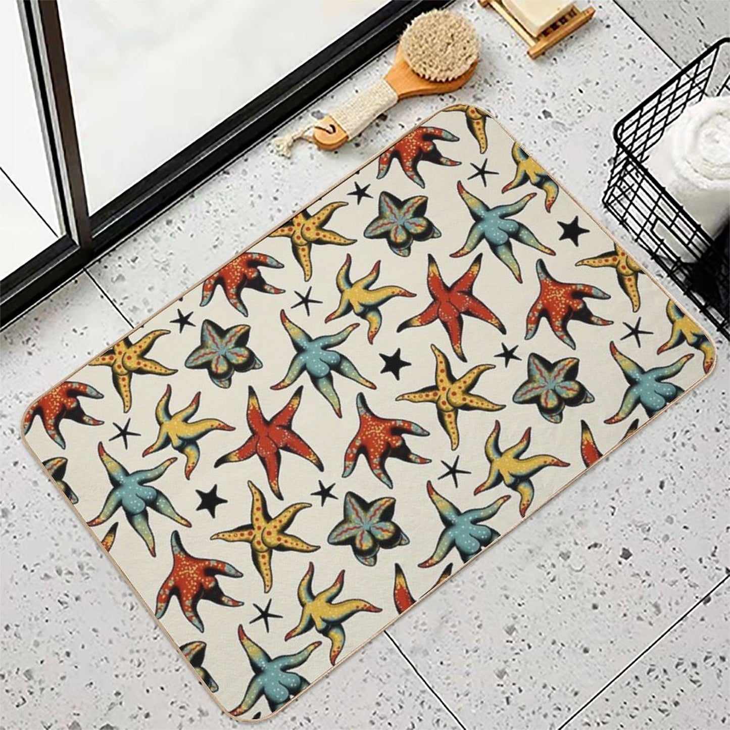 Starfish Booty Tattoo Flash  Anti-Trip Bath Mat