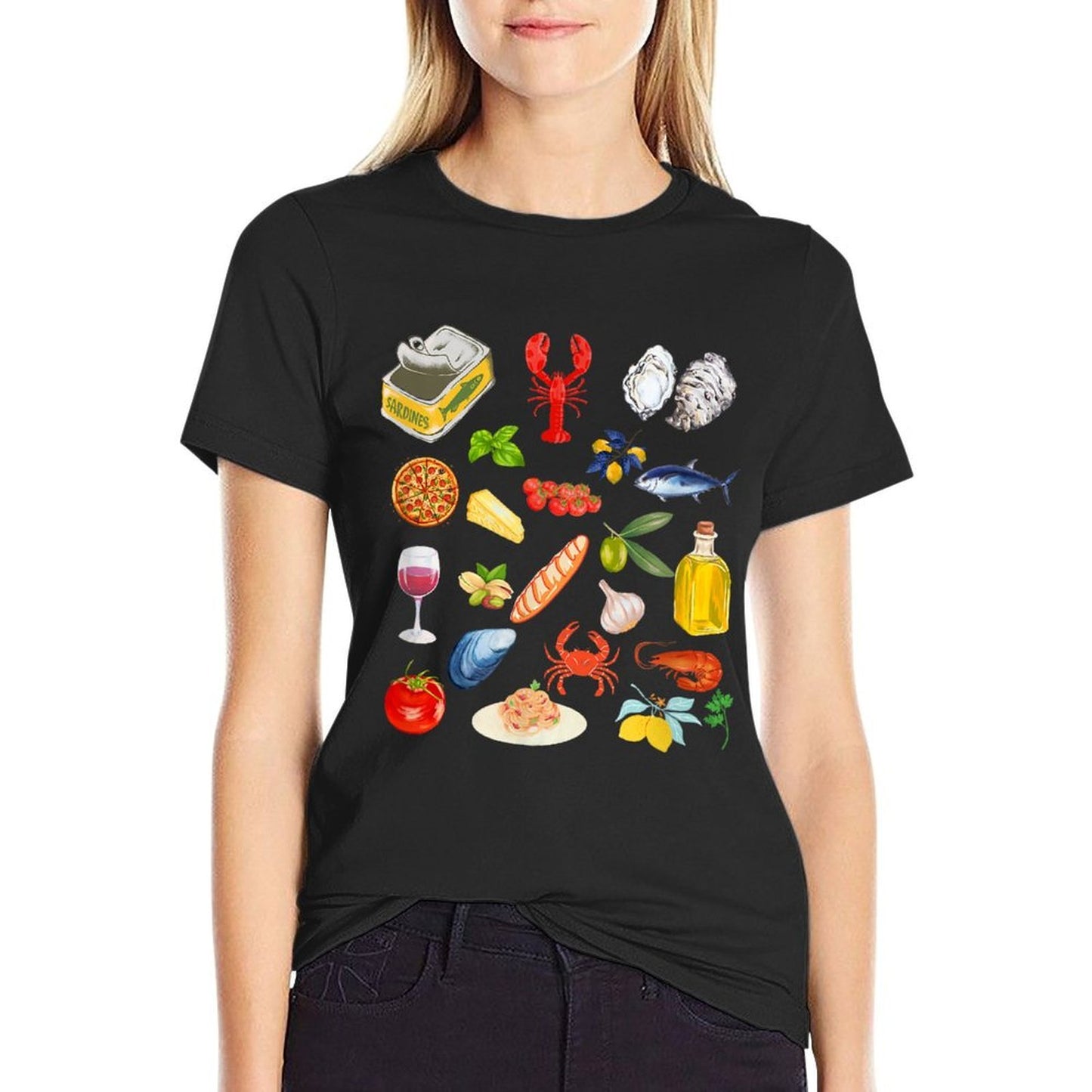 Italian Summer Sardines Tinned Fish Fisherman Aesthetic  Stretchy T-Shirt