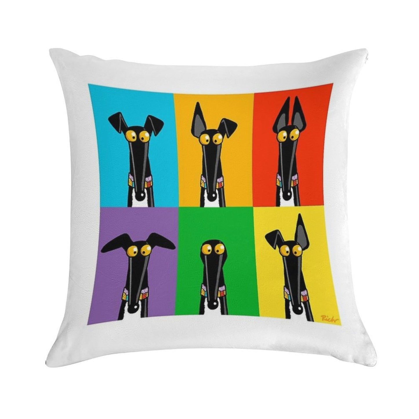 Greyhound Semaphore Soft Style Accent Throw Pillow