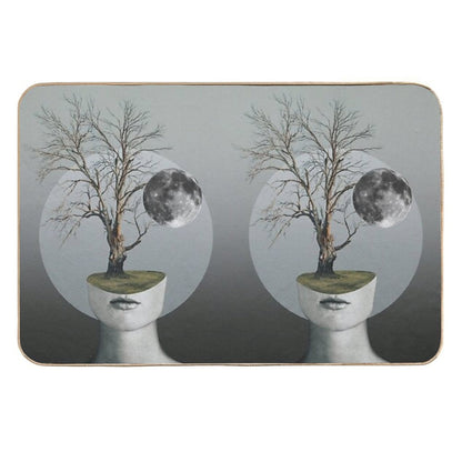 Status Of Mind Surreal Collage  Rapid-Drying Bath Mat
