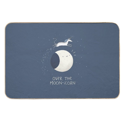 Over The Moon-icorn  Easy Maintenance Bath Mat